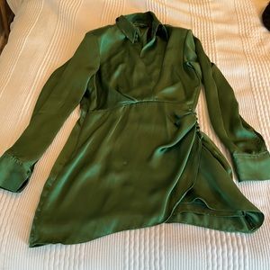 Zara dress satin green